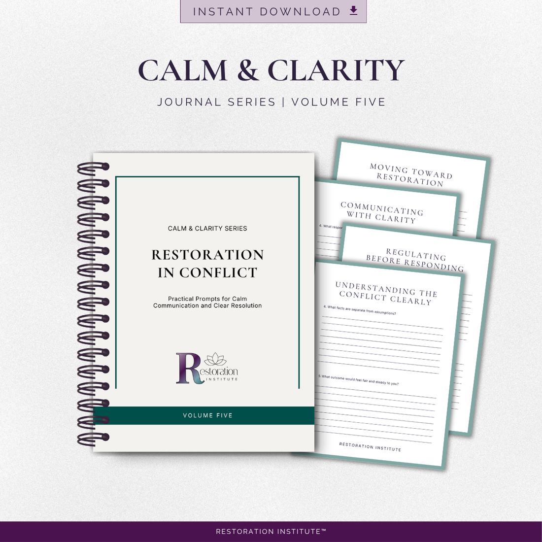 Calm & Clarity Journal Vol. 5: Conflict Resolution & Calm Communication