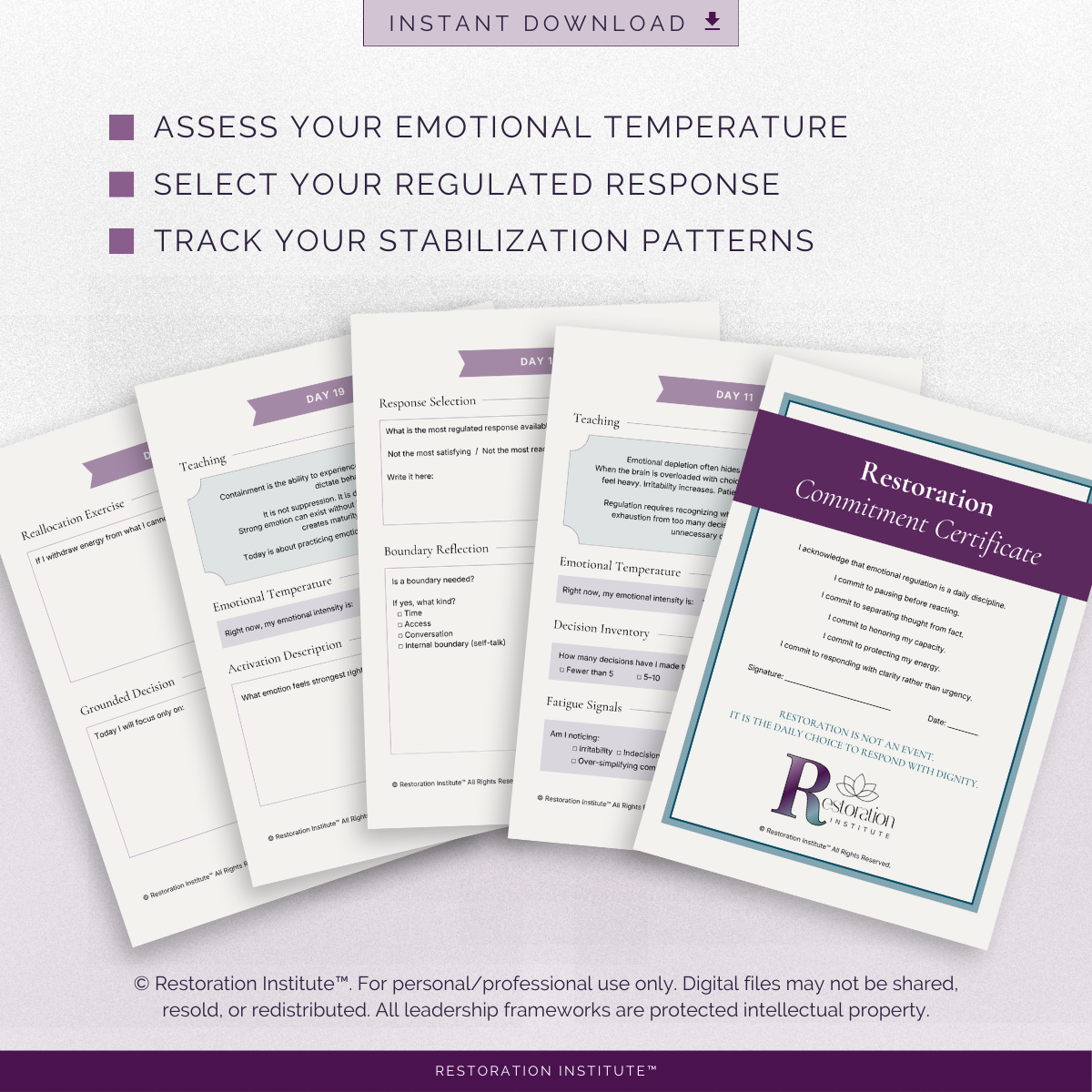 21 Days of Grounding™ | Emotional Regulation Journal