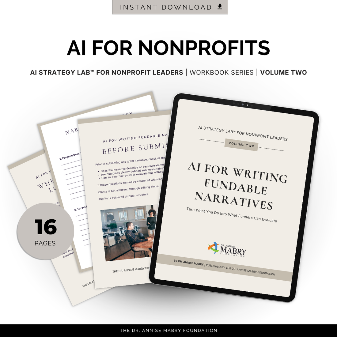 AI for Writing Fundable Narratives: A Strategy Workbook for Nonprofit Leaders (Volume 2)