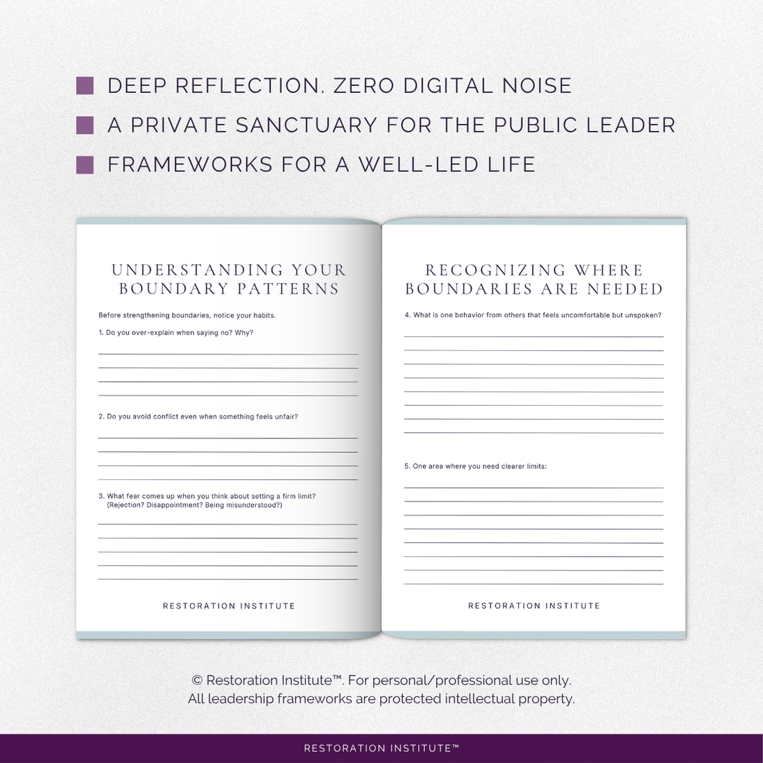 The Calm &amp; Clarity Collection: 5-Part Journal for Emotional Intelligence and Quiet Strength