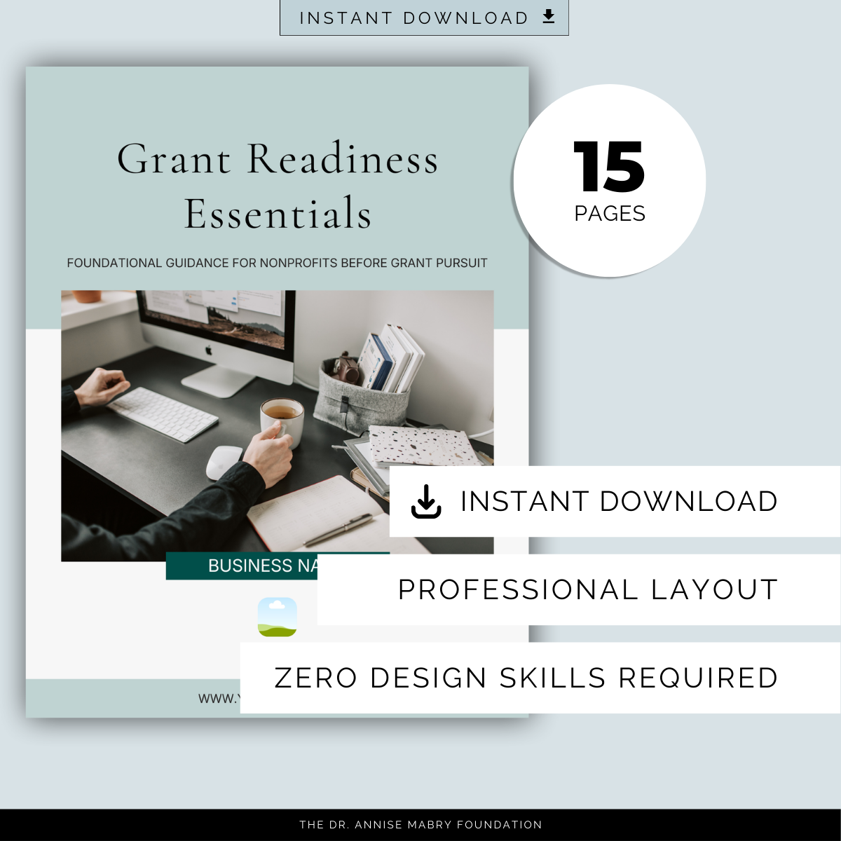 Grant Readiness Essentials: Foundational Guidance for Nonprofits | PLR eBook &amp; Canva Template