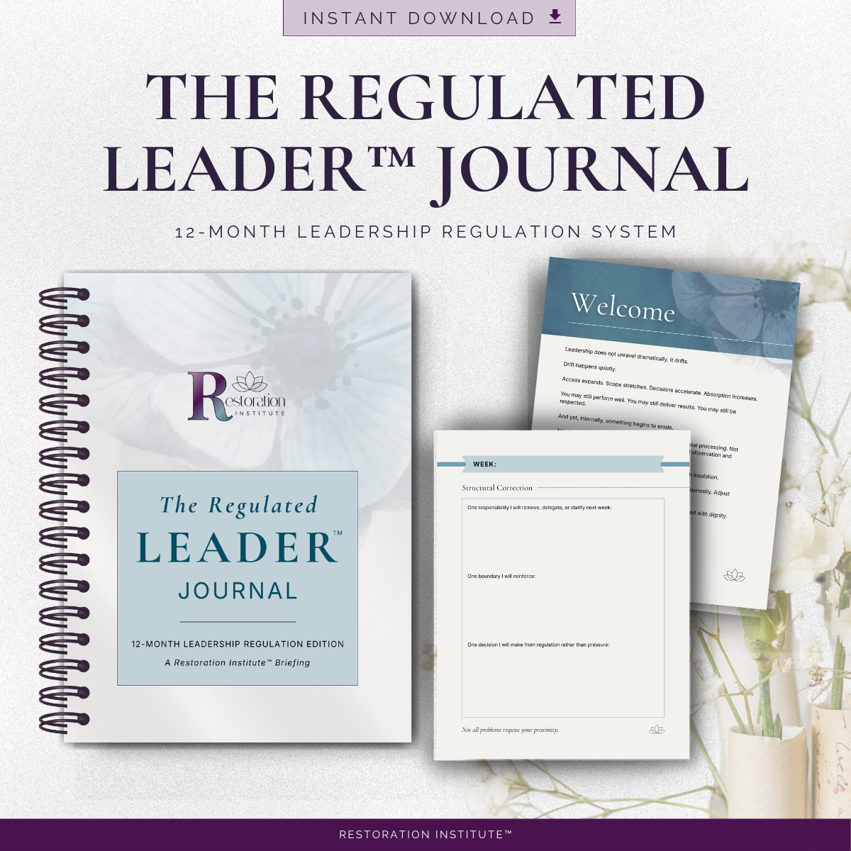 The Regulated Leader™ Journal | 12-Month Leadership Regulation Edition