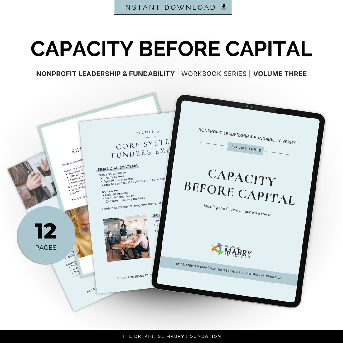 Capacity Before Capital: A Fundability Workbook for Nonprofit Leaders (Volume 3)