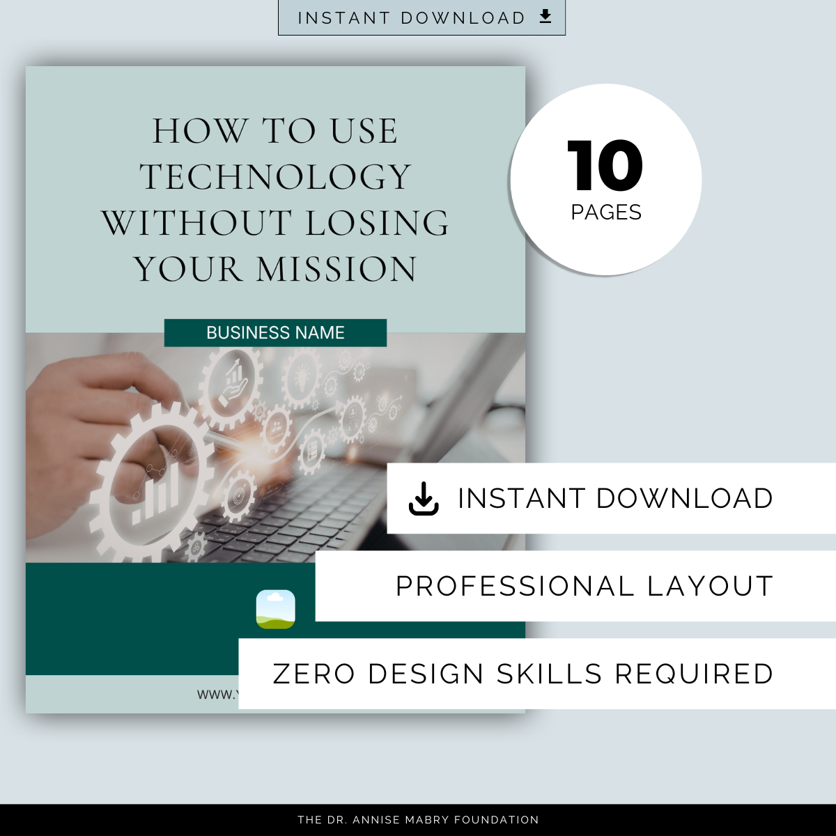 AI For Nonprofits: How to Use Technology Without Losing Your Mission | PLR eBook &amp; Canva Template
