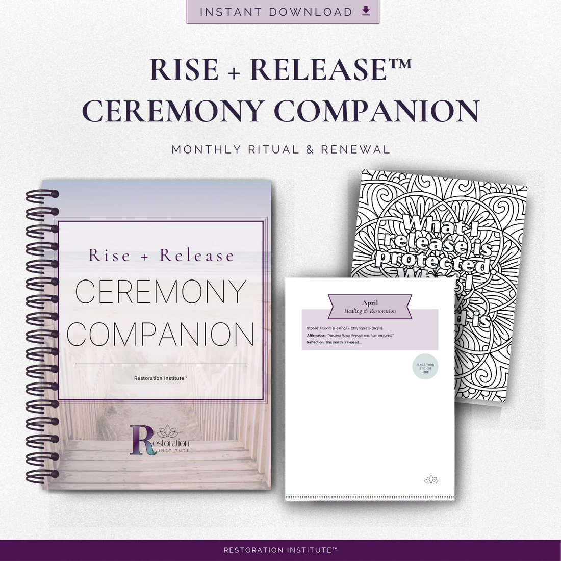 Rise + Release™ Ceremony Companion | Monthly Ritual &amp; Reflection Guide