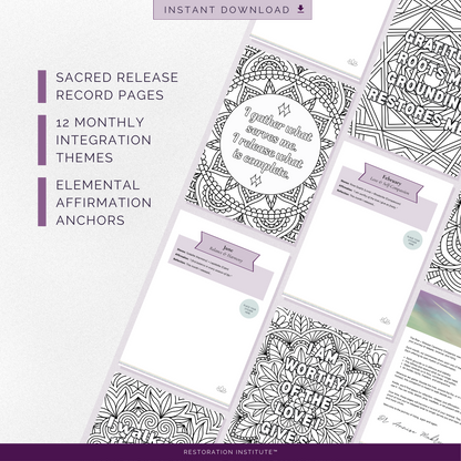 Rise + Release™ Ceremony Companion | Monthly Ritual &amp; Reflection Guide