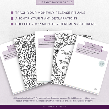 Rise + Release™ Ceremony Companion | Monthly Ritual &amp; Reflection Guide
