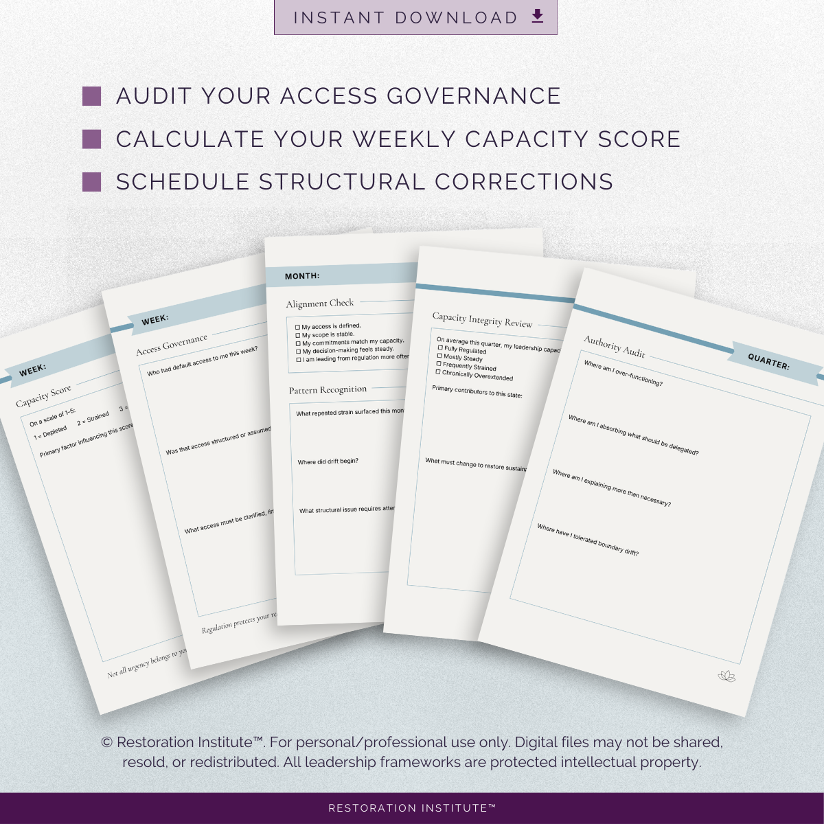 The Regulated Leader™ Journal | 12-Month Leadership Regulation Edition